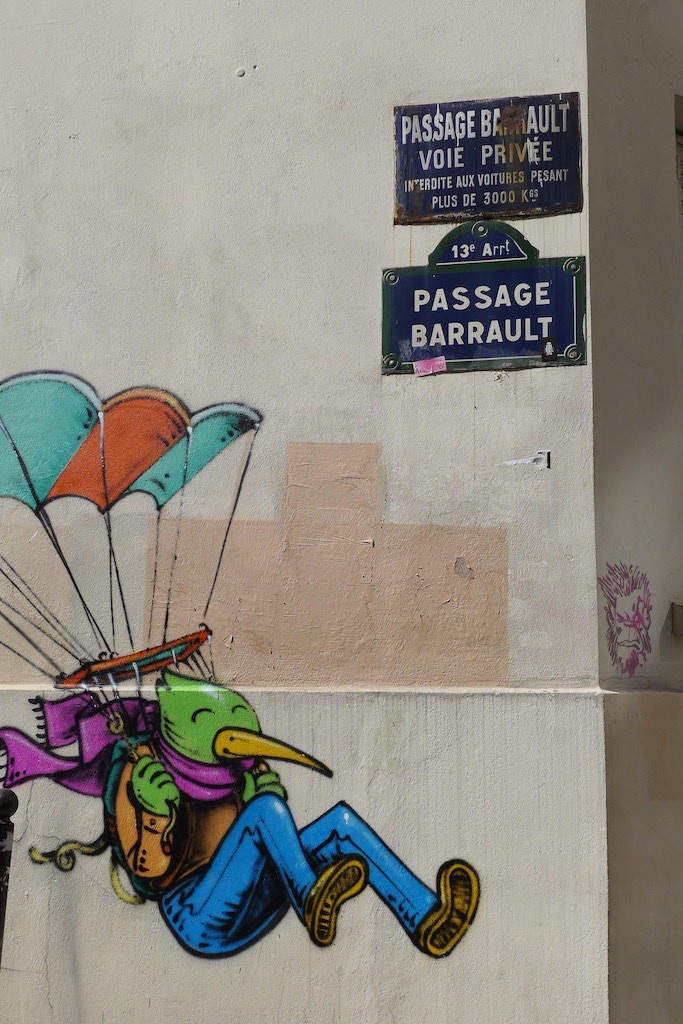 Butte aux Cailles Paris - Street art Passage Barrault