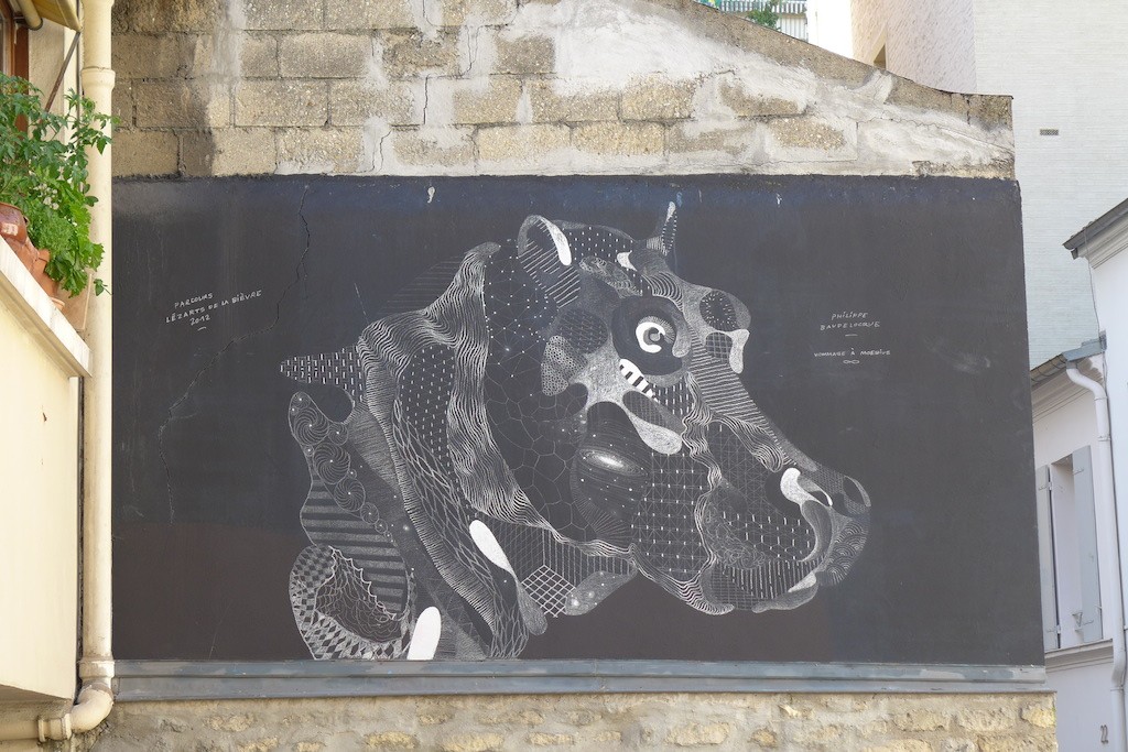 Black Hippo by Philippe Baudelocque - Butte aux cailles