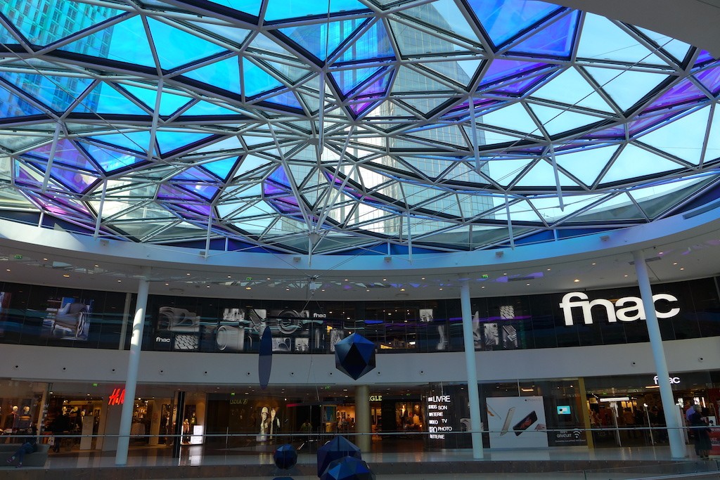 Beaugrenelle Paris-the fnac under the glass roof